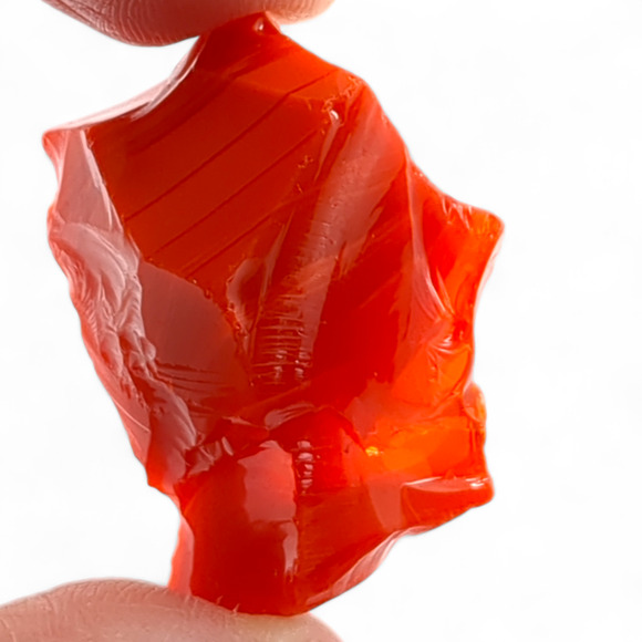 Amberina Ruby Swirl Art Glass Cullet Opaque #4S102 - Picture 5 of 6